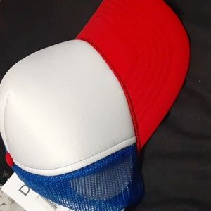 Dalix Trucker Cap Snapback 5 Panel Mesh Red,White,Royal NWT